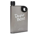 Black Ultra Slim Notebook Style Water Bottle 380ml | Portable Memo Bottle for Travel, School & Office