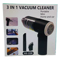 3 In 1 Portable Vacuum Cleaner Duster Blower  | Air Pump Wireless Hand-held Cleaning For Car Home