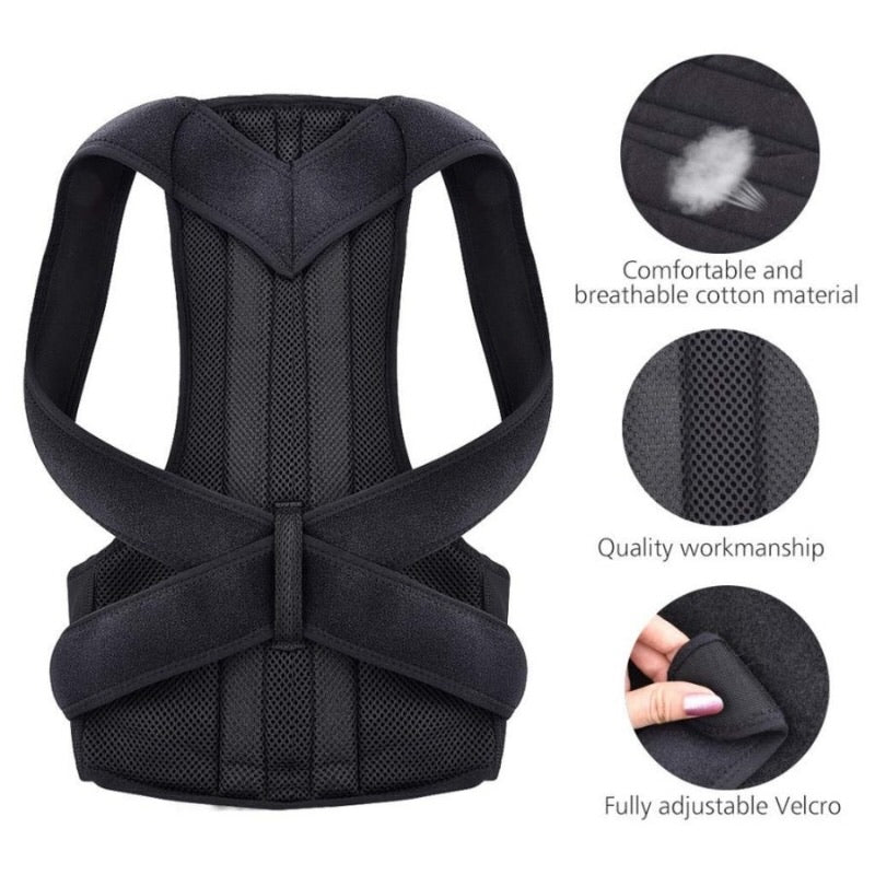 Back Pain Relief Posture Corrector Belt | Adjustable Support for Spine, Shoulder & Lumbar Alignment | Medium