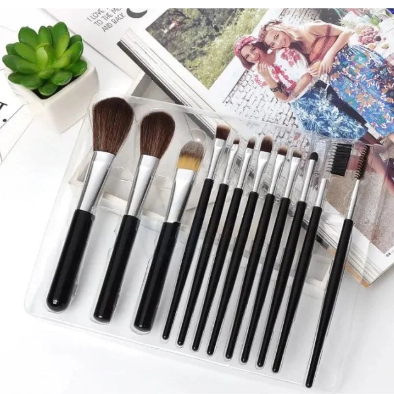 Huada Beauty Makeup Brush Set – 12-Piece Professional Makeup Tool Kit | Soft, High-Quality Synthetic Bristles
